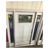 36" x 80" LH Fiberglass Entry Door w/ Side Lites