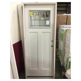 32" LH Patina leaded Craftsman Ext Door