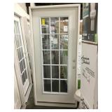 36" LH 15 Lite Fiberglass Exterior Door