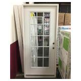 36" LH 15 Lite Fiberglass Exterior Door