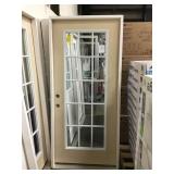 36" RH 15 Lite Fiberglass Exterior Door