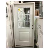 36" LH 9 Lite Fiberglass Exterior Door