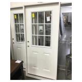 36" RH 9 Lite Fiberglass Exterior Door