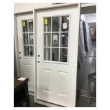 36" RH 9 Lite Fiberglass Exterior Door