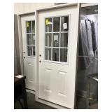36" RH 9 Lite Fiberglass Exterior Door