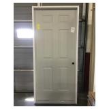 36" LH 6 Panel Steel Exterior Door