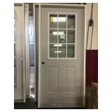36" RH 9 Lite Steel Exterior Door
