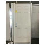 32" RH 6 Panel Steel Exterior Door