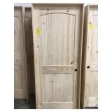 32" LH Unfinished Interior Arch Top Pine Door