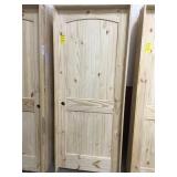 32" RH Unfinished Interior Arch Top Pine Door