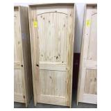 30" RH Unfinished Interior Arch Top Pine Door