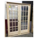 60" Interior 30 Lite Pine French Door