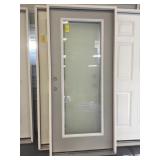 36" RH Fullview Steel Exterior Door