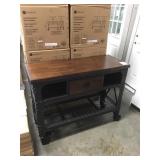 Industrial Metal & Wood Workbench