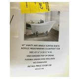67" Vanity Art Single Slipper Tub w/ Feet