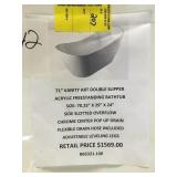 71" Vanity Art Double Slipper Bathtub