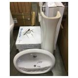 20" 2-Piece Pedestal Sink
