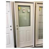 32 in RH Fiberglass half light door