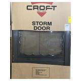 36in Bronze Crossbuck Storm Door