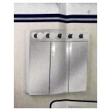 Tri-View Medicine Cabinet w/Light Bar x2