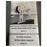 Stainless Steel top mount spoke barn door track