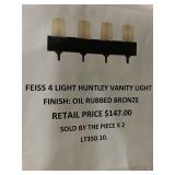 4 Light Huntley Vanity Light x2