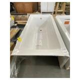 66in x 32in White Skirted Fiberglass Bathtub