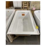 60in x 32in White Skirted Fiberglass Bathtub