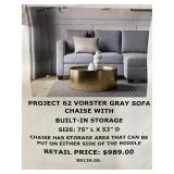 Sofa Chaise w/Built-in Storage