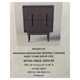2 Drawer Nightstand x2
