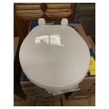 White Round Plastic Toilet Seat x4
