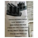 Retest fastners staples x 12 packs