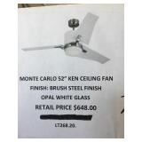 52in Monte Carlo ceiling fan