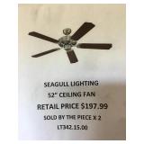52in ceiling fan x 2