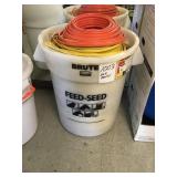 Feed and seed bucket full of wire sold one money
