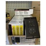 Duplex GFCI receptical w/plate x 10 - Brown
