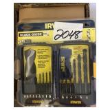 15 pc Irwin black oxide drill bit set