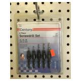 Century 5 piece screwdrill set x2