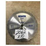 Irwin Classic  7 1/4 in  24T blades x 10