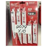 Milwaukee sawzall sets x 10