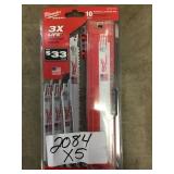 Milwaukee sawzall 10 piece set x 5