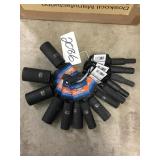 Assorted Size 3/8in Drive Sockets for One Money
