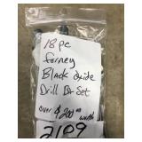 18 pc Forney black oxide drill bits