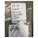 22 pc Cobalt/Forney drill bits