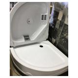 Plastic shower base and top sold as is