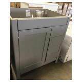 Grey vanity sold as is