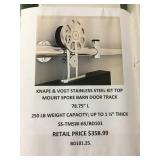 Knape & vogt stainless steel barn door track
