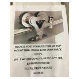 Knape & Vogt stainless steel barn door track