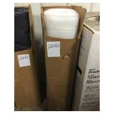 Large roll of white plastic sheeting