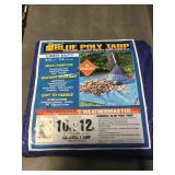 10ft x 12ft blue poly tarp x10